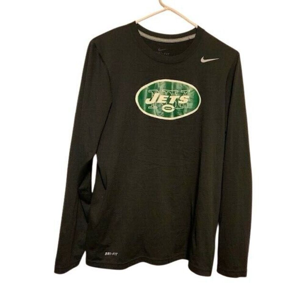 NEW YORK JETS SIZE SMALL NIKE DRI-FIT JETS BOWLING LONG SLEEVED T-SHIRT